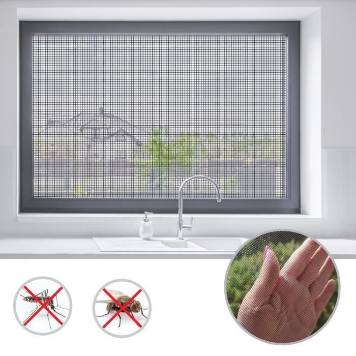 Mosquitera para ventanas y puertas, ultrarresistente, negra. Ancho: 1,2 m, Largo: 15 metros.