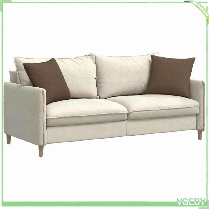Coussins de canapé - Marron - 45 x 45 cm - Housses amovibles - Rembourrage polyester