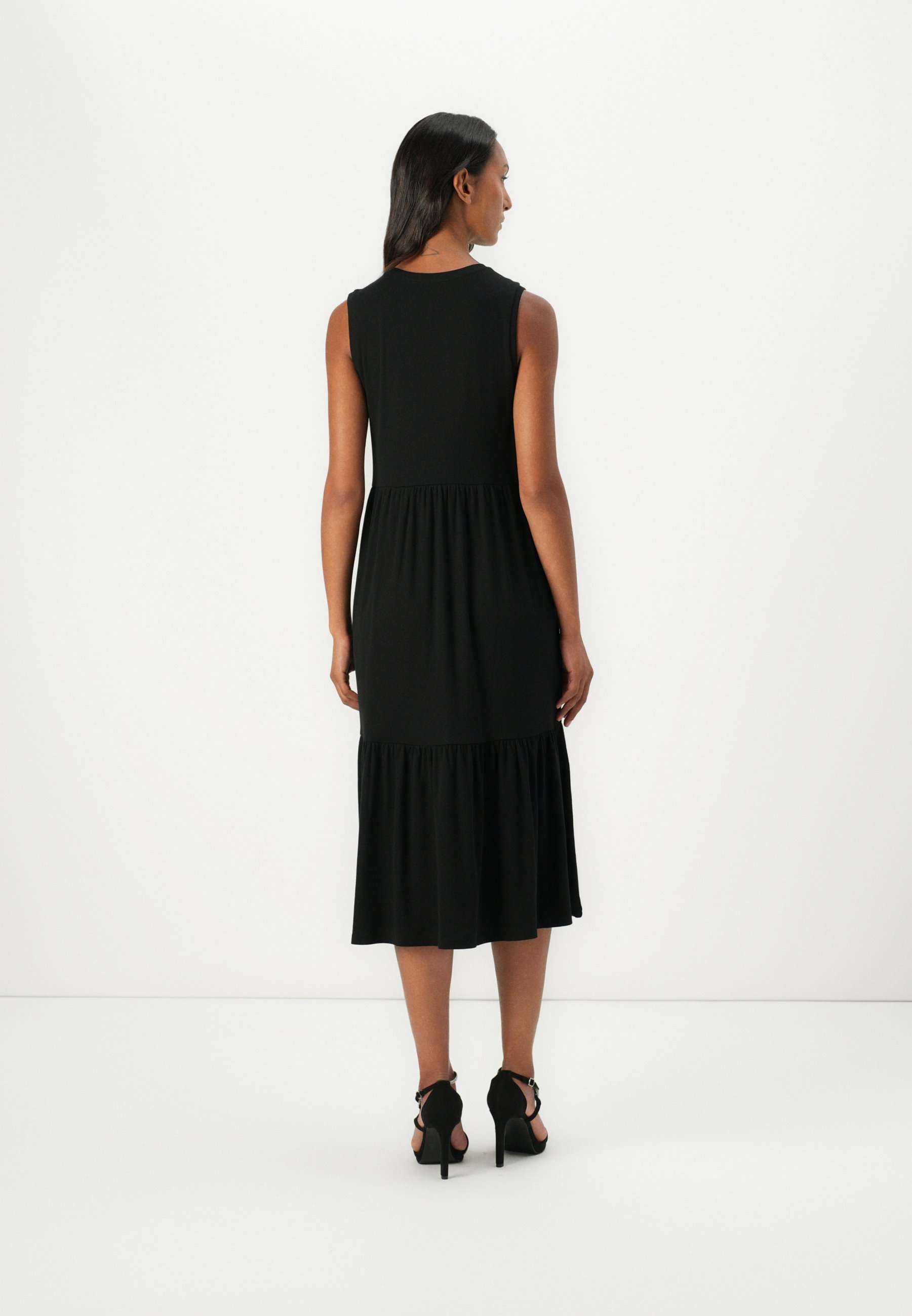 TOM TAILOR DENIM MIDI DRESS - Žerzejové šaty - black