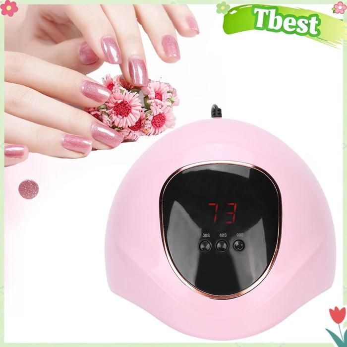 Tbest Nail Art Lamp 72W Professionele UV Gel Nageldroger Manicure Lamp Nail Art ] Huishoudelijke apparaten Nagellak Roze