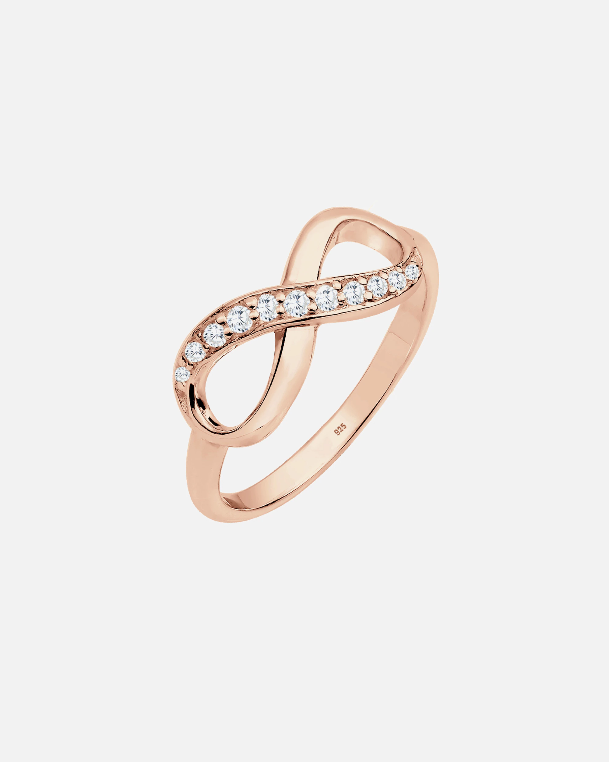 Elli Femmes Symbole Infinité Tendance Éternité avec Cristaux de Zirconium en Argent Sterling 925