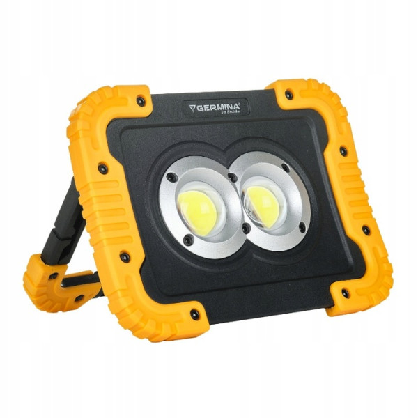 Naświetlacz LED Germina 20W akumulatorowa   power bank robocza 1szt.