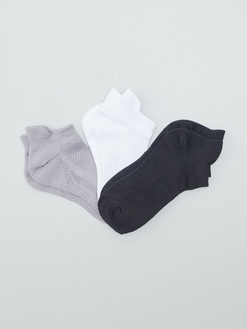 Juego de 3 pares de calcetines cortos - GRISES