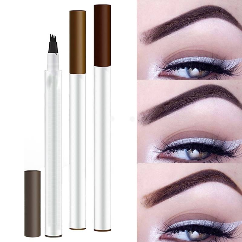 Crayon à sourcils à 4 pointes, longue tenue, waterproof, anti-bavures, gel-crème pour le maquillage des yeux MA