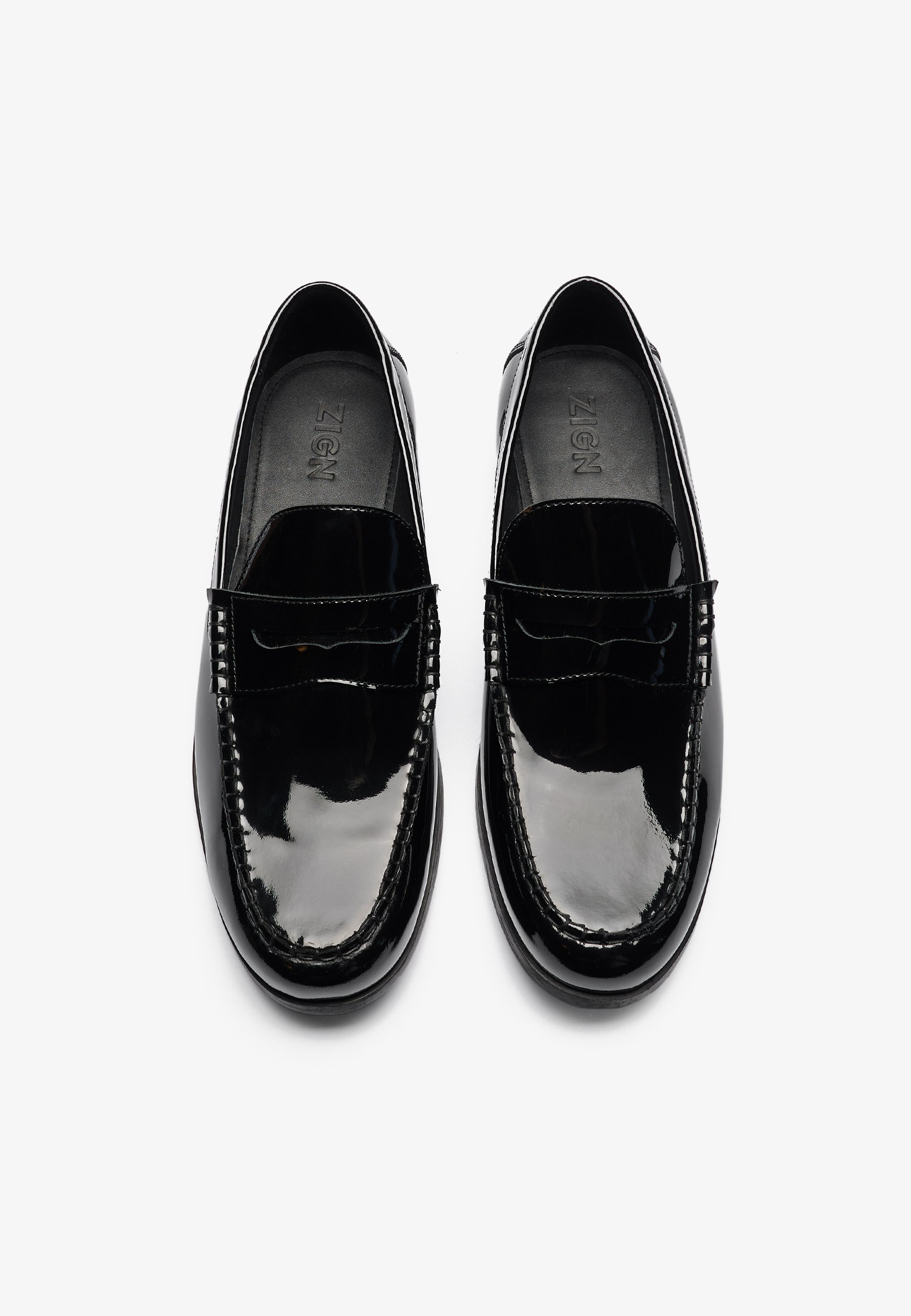 Zign BŐR - Slip-on cipők - fekete