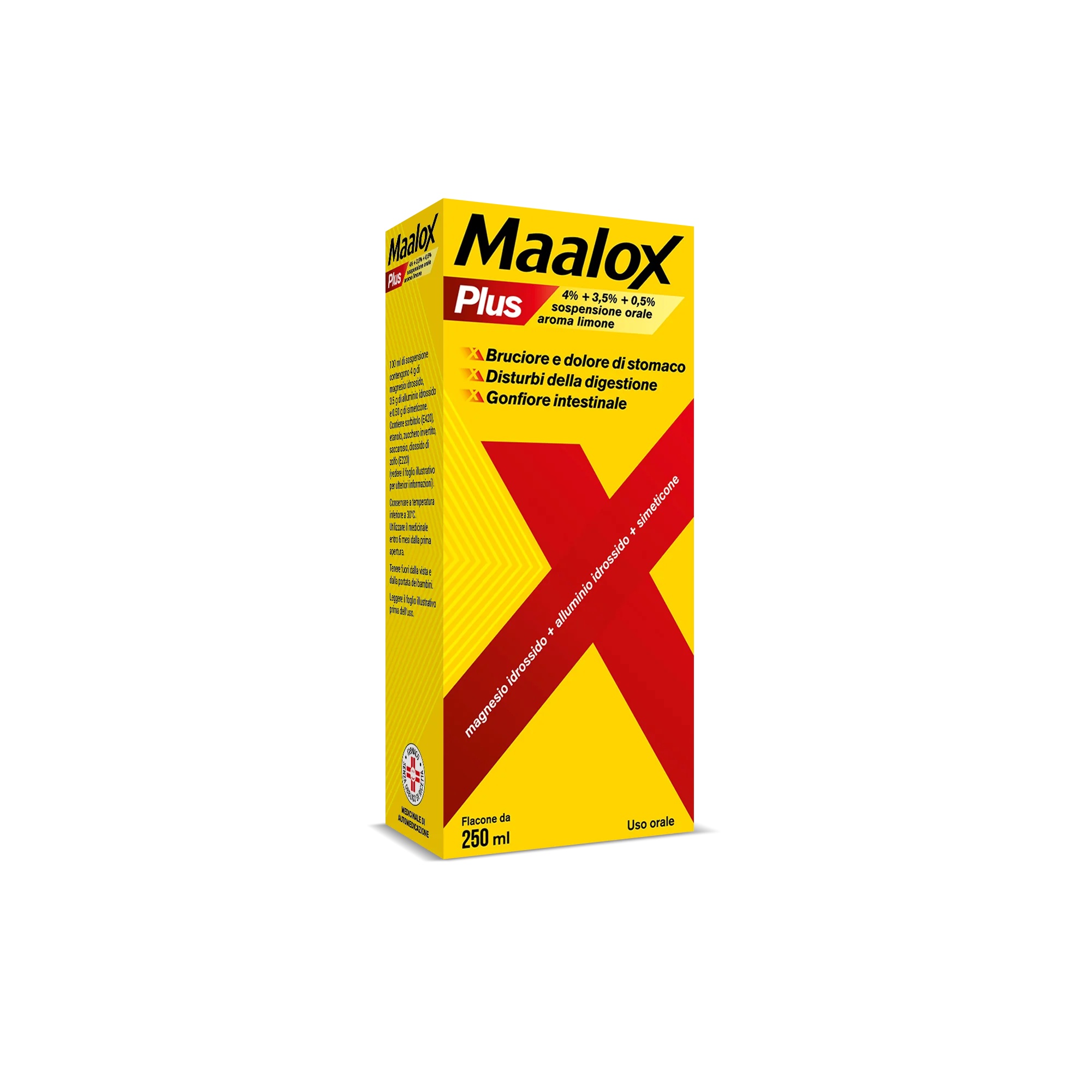 MAALOX Maalox Plus orale suspensie met citroensmaak 250 ml Antacidum