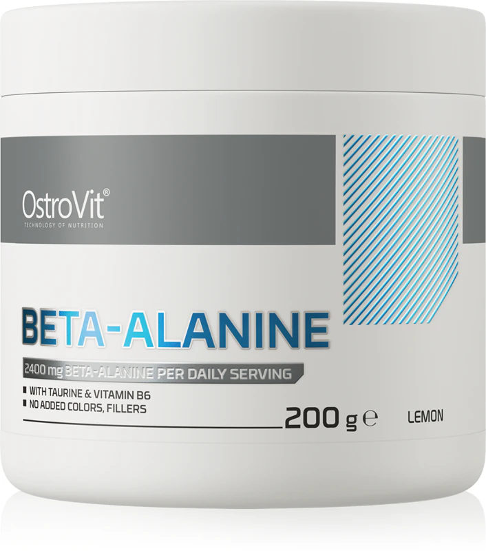 Suplemento alimentar OstroVit Beta-Alanina para aumentar o desempenho físico.