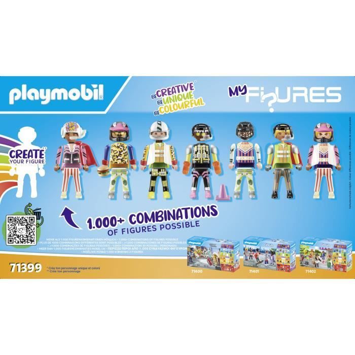 PLAYMOBIL 71399 My Figures Stuntmen, Stunt Show, 74 pieces, Ages 5+