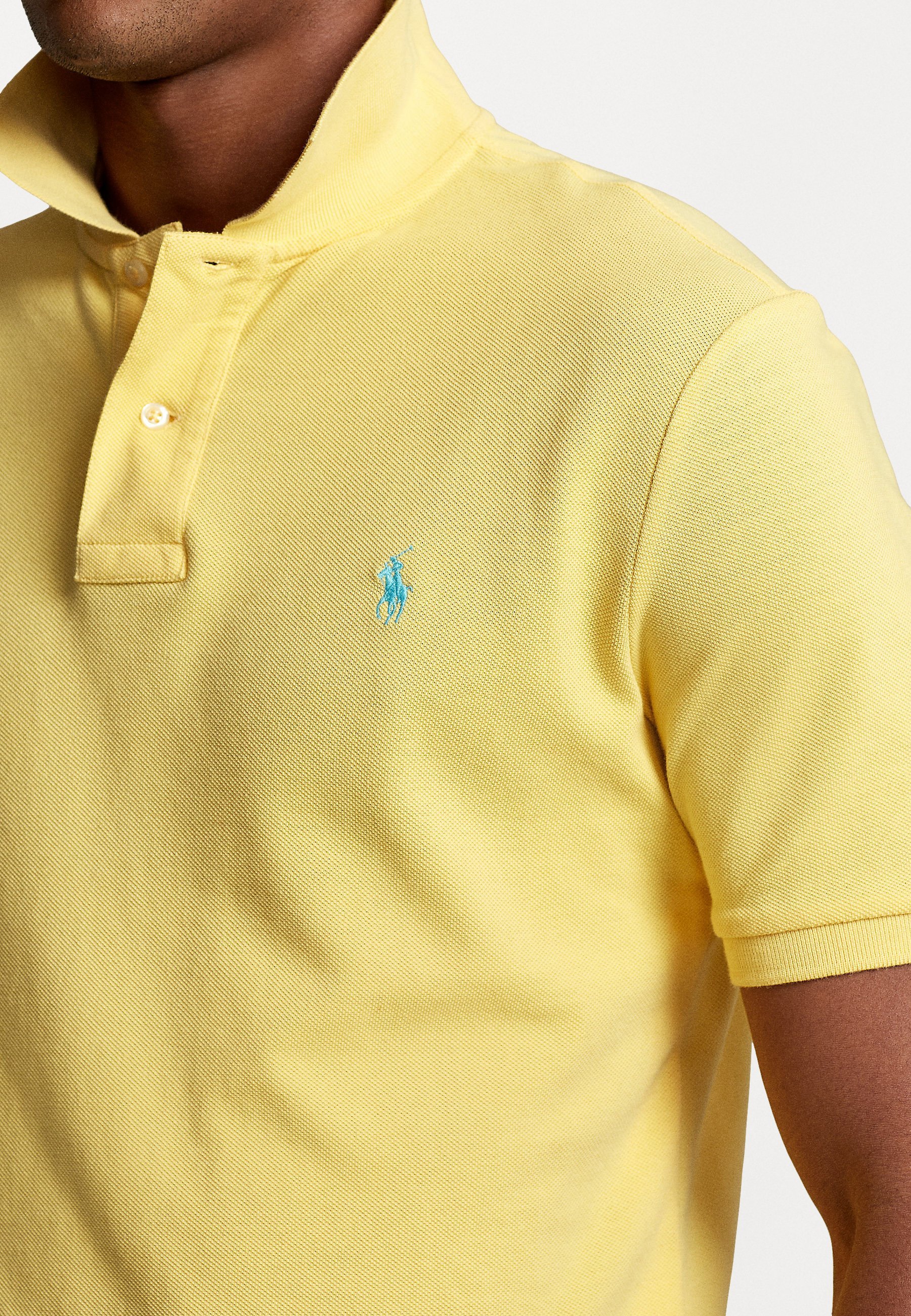 Polo Ralph Lauren SLIM FIT POLO SHIRT IN RETE - Polo - giallo mais