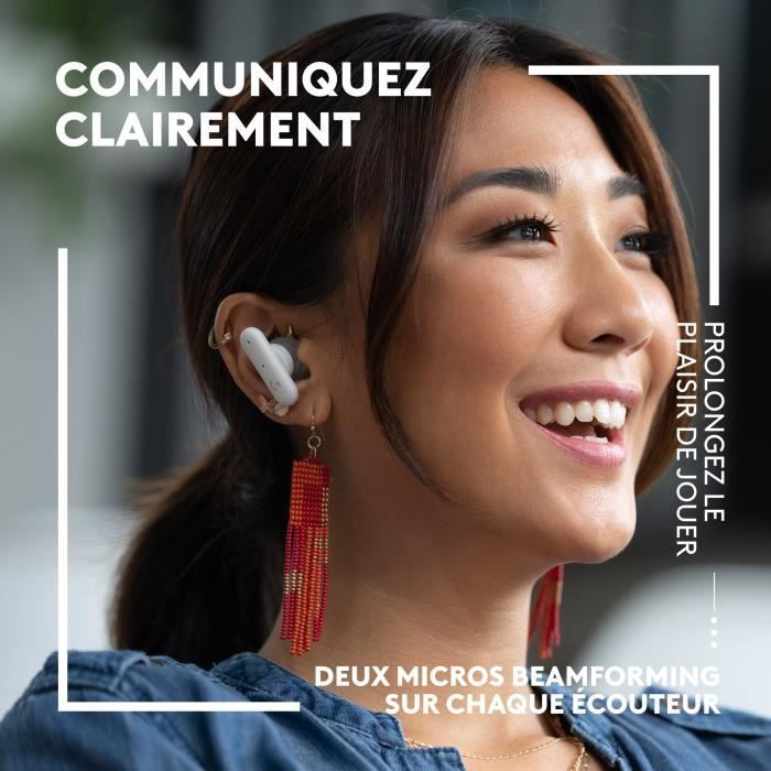 Auriculares inalámbricos para juegos Logitech G - Ajuste totalmente inalámbrico - Tecnología de moldeo Lightform - Bluetooth - Negro