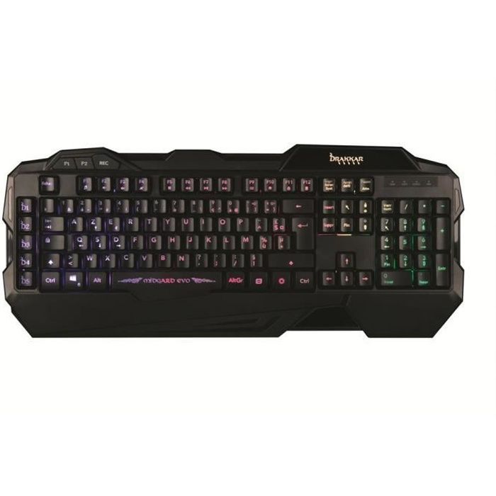 Clavier gamer - Drakkar - Midgard Evo - Rétroéclairé - Membrane - Anti-ghosting