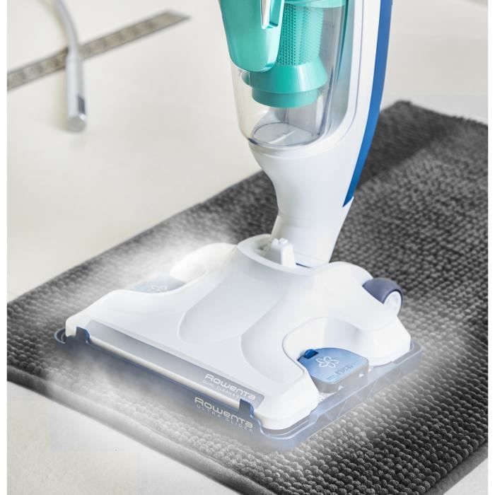 ROWENTA Clean&Steam Revolution Nettoyeur vapeur - Aspire, nettoie en même temps - Elimine 99,9% des bactéries RY7757WH