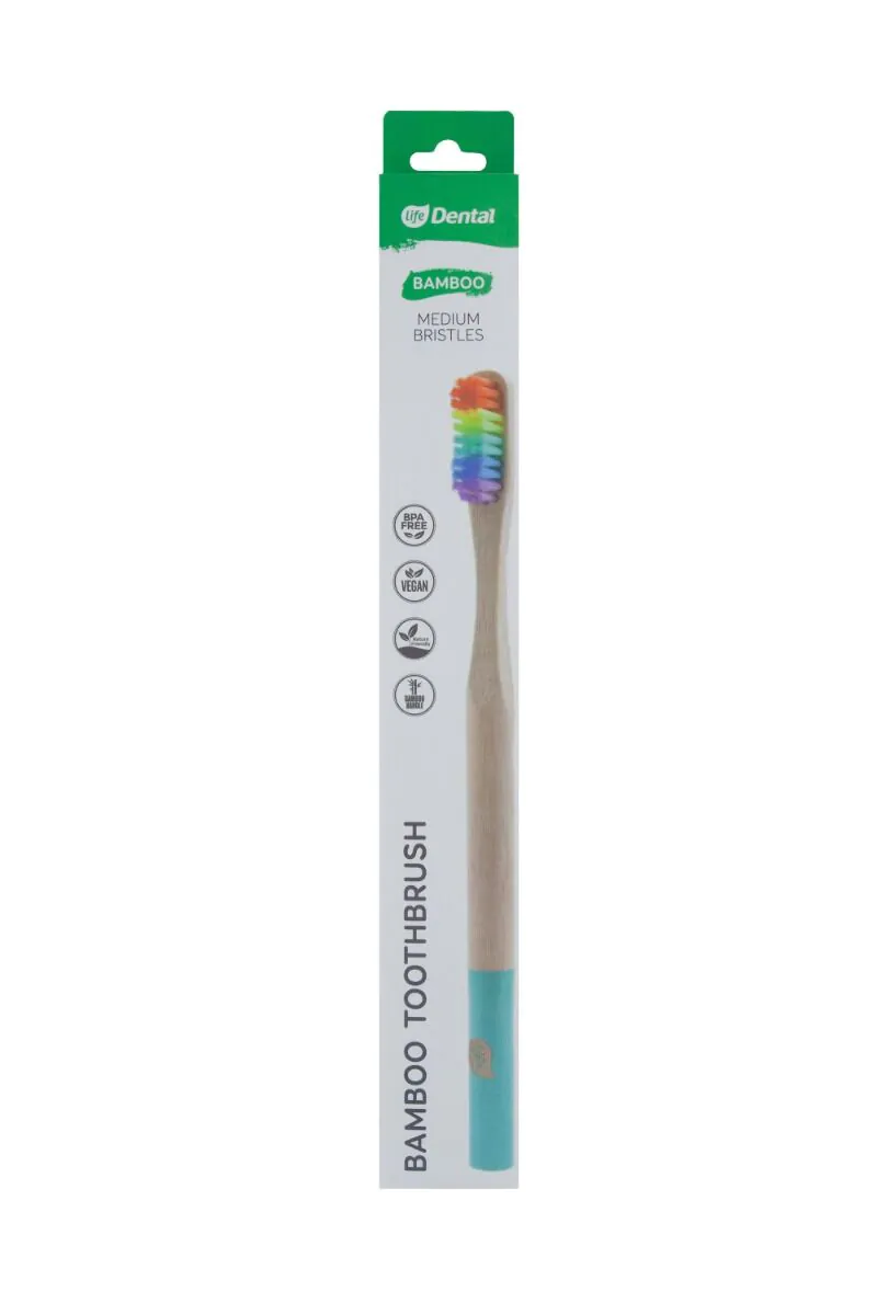 Life Dental Szczoteczka do zębów Bambusowa Tęcza Soft
