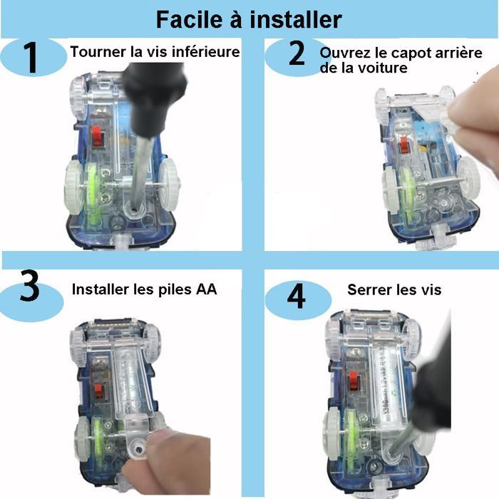 Pista de coches para niños - 240 piezas de pistas flexibles con luces para coches eléctricos - 2 coches - Juguete ideal para niños de 3, 4, 5 y 6 años.