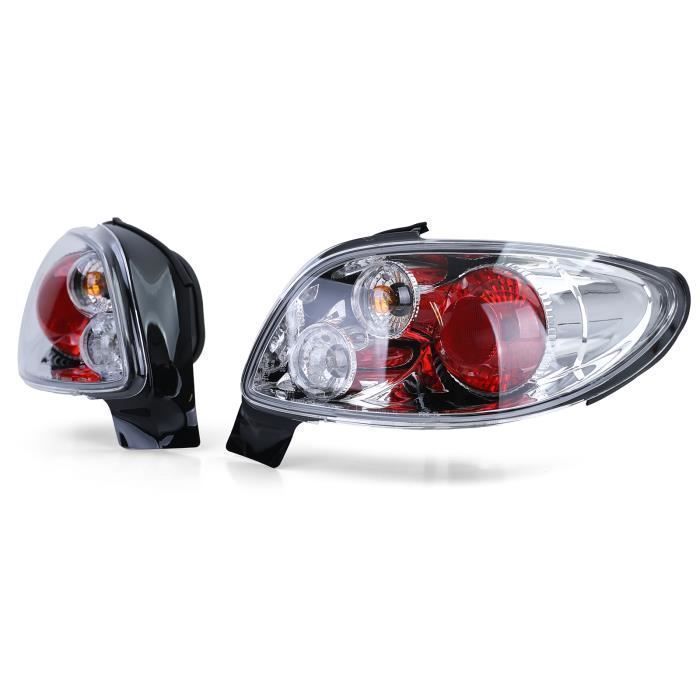 chrome rear lights for PEUGEOT 206 cc from 08/1998 to 07/2006
