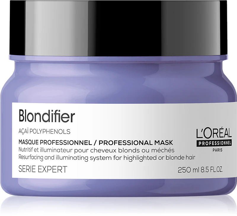 L'Oréal Professionnel Serie Expert Blondifier: máscara regeneradora e restauradora para cabelos loiros e com mechas.
