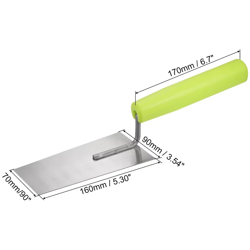 Flat Hand Plaster Trowel Dry Wall Paint Concrete Repair Construction Tools Carbon Steel Panel with Rubber Grip Hand Tools
