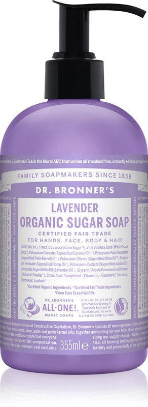 Dr. Bronner's tekoče milo z vonjem sivke za telo in lase