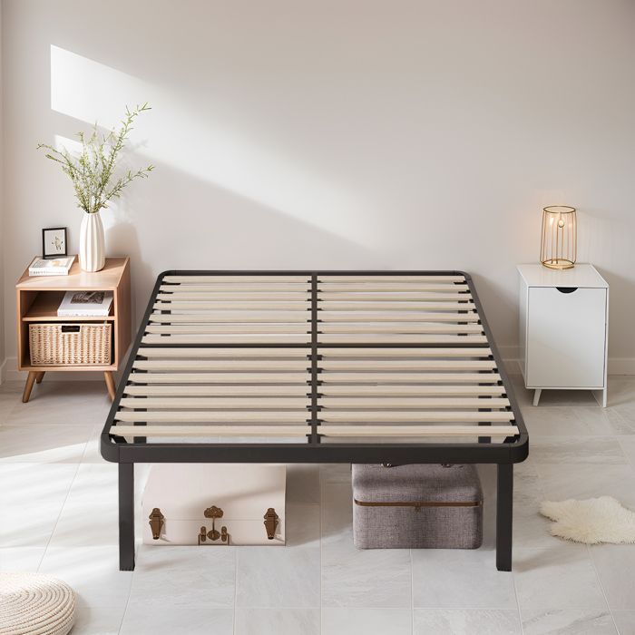 Sleivant - Sommier 140x200cm avec 7 Pieds | Lit avec Sommier à Lattes pour Adulte | 28 Lattes | Montage Rapide et Facile