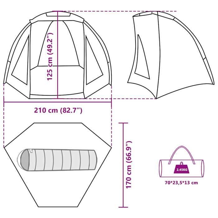 Tienda de pesca impermeable con estampado de camuflaje vidaXL 4009481