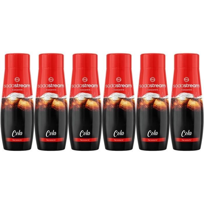 SODASTREAM Concentrates - Pack of 6 Cola Concentrates - Makes up to 54L of drinks - 440ml