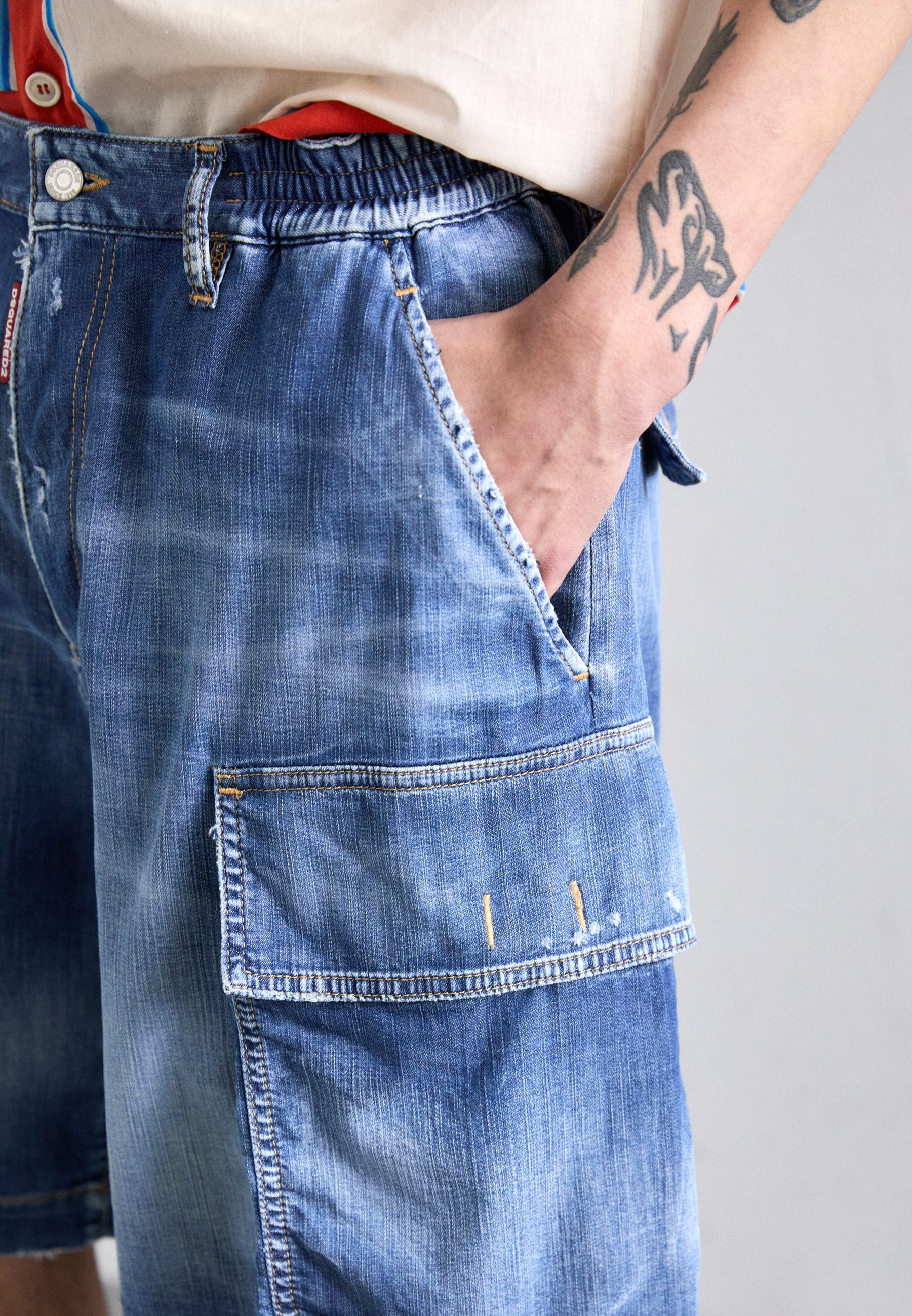 Dsquared2 LOOSE - Szorty jeansowe - granatowe