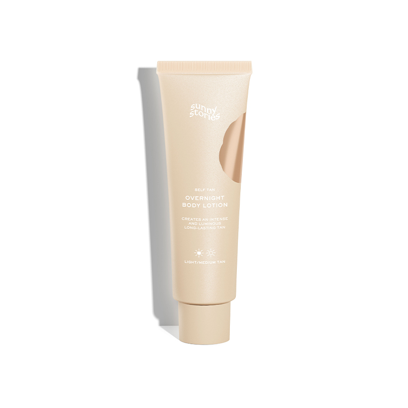 Loțiune de corp autobronzantă peste noapte ușoară/medie 125 ml - Sunny Stories