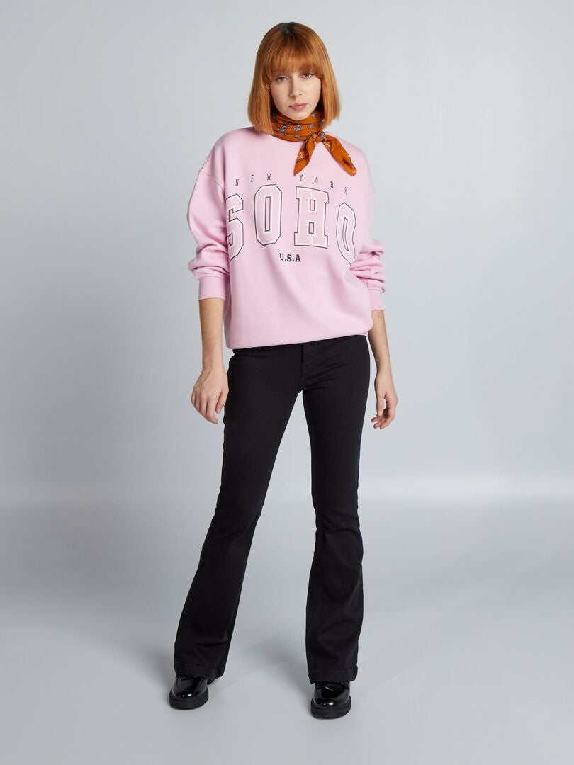 Moletom de lã estampado - ROSA