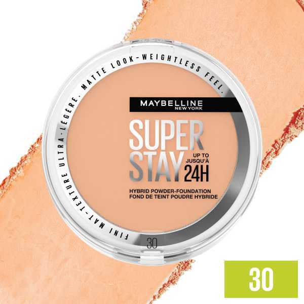 Base em pó híbrida Maybelline Superstay 24H, 30