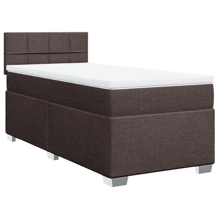 Bedframe met matras - Donkerbruin - 90x200 cm - Pocketvering - Maximale ontspanning