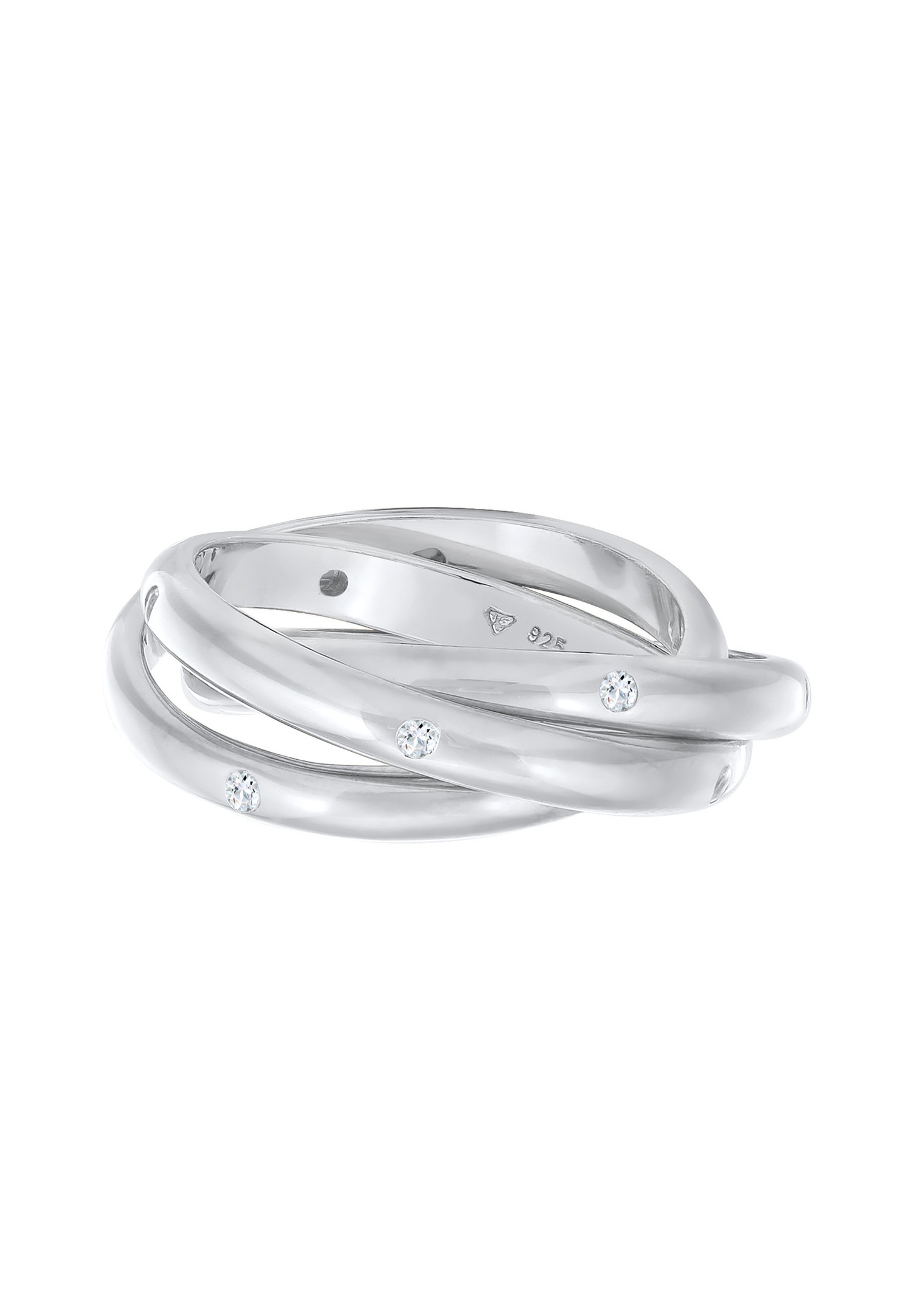 Elli PREMIUM Femmes Basique Trio Enroulement avec Topaze pierre précieuse en Argent Sterling 925