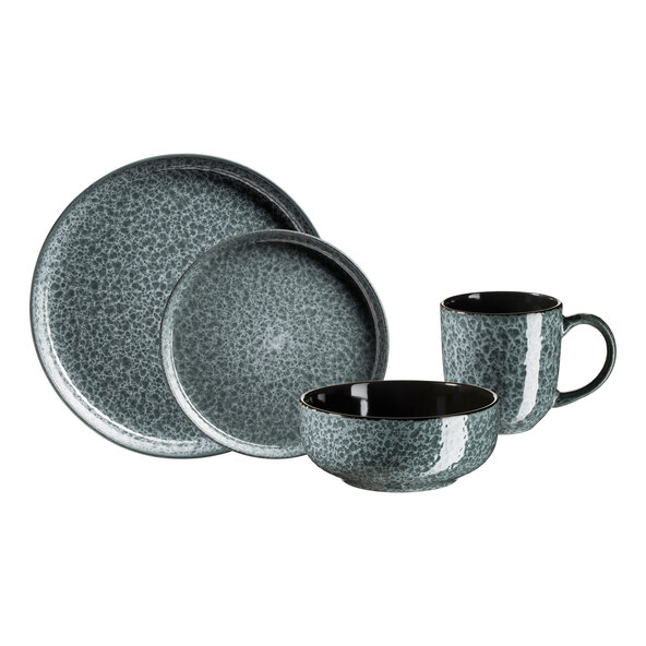 Conjunto de jantar Filippa, verde, 16 peças.