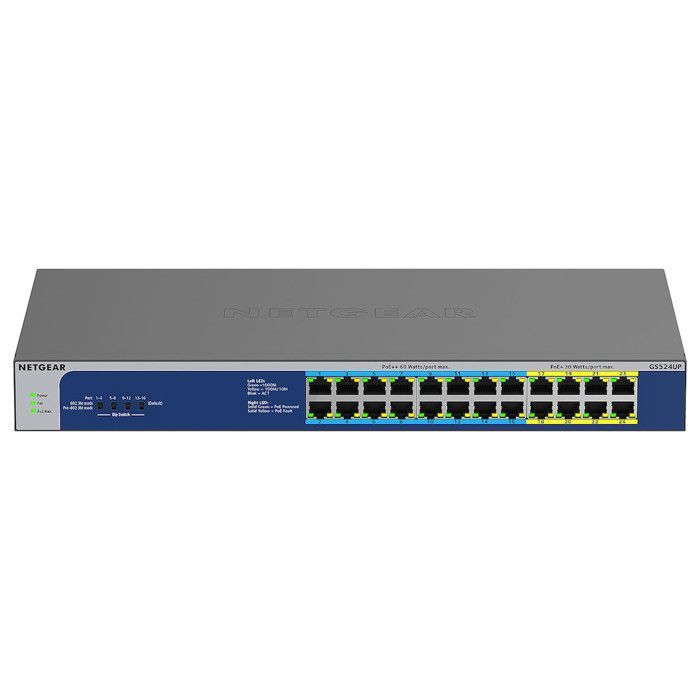 Network switch - NETGEAR - GS524UP - 24 Gigabit ports - PoE++ - Unmanaged