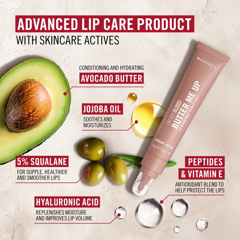 Rimmel Oh My Gloss! Butter Me Up mitrinošais lūpu balzams