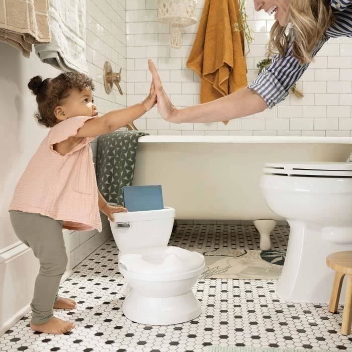 Ingenuity Mini WC per bambini con riduttore per sedile incluso, scarico musicale e vano porta salviettine integrato, bianco