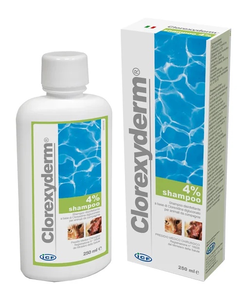 CLOREAXYDERM Clorexyderm shampoo 4% 250 ml Shampoo desinfetante
