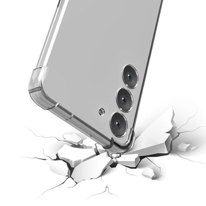 EVETANE Shockproof Transparent Case Compatible with Galaxy S23 Plus + 2 Screen Protectors