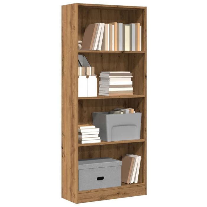 vidaXL Bibliothèque chêne artisanal 60x24x143 cm bois d'ingénierie, étagère à livres, porte-livres, support à livres, 857820