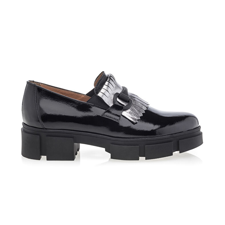Svarta loafers/båtskor för kvinnor