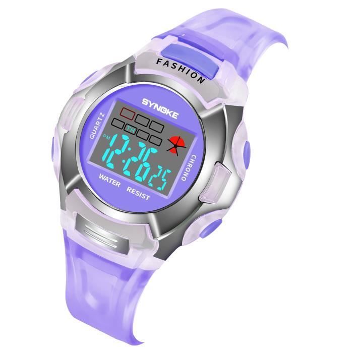 Orologio da bambina SHARPHY, impermeabile, con LED luminosi, in silicone e formato digitale, ideale come regalo per bambine.