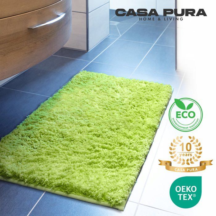 Alfombrilla de baño Sky Plain, verde manzana, 60 x 100 cm