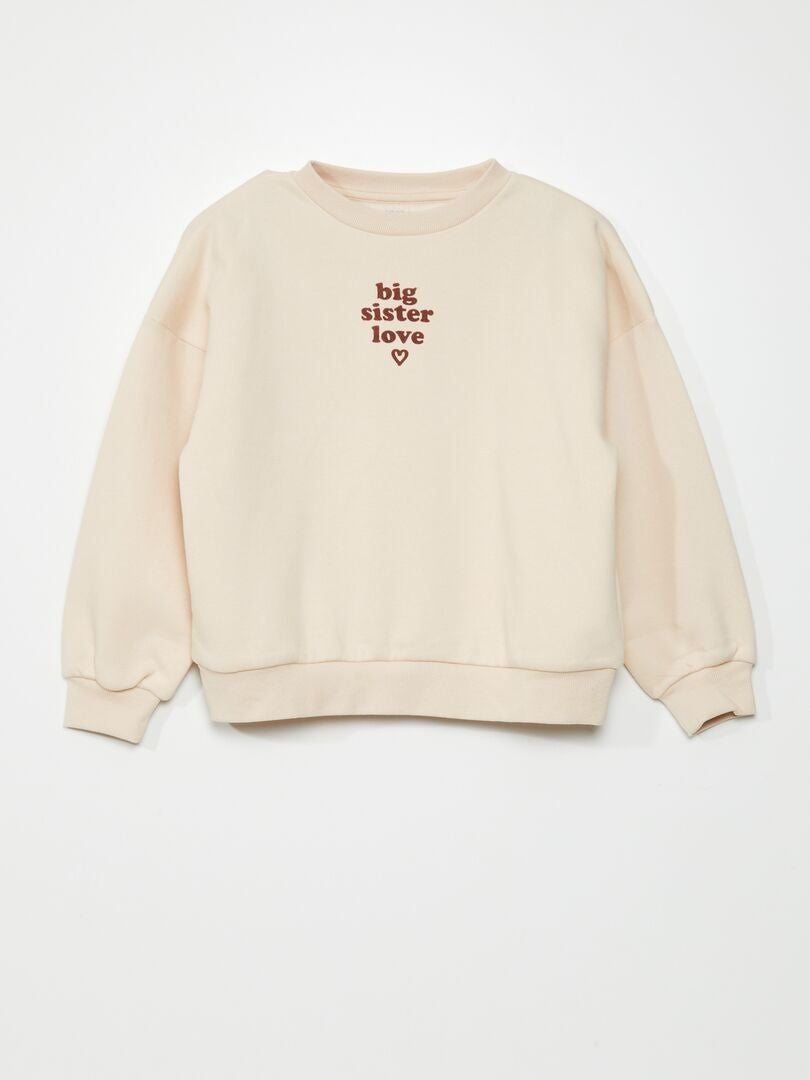 Bluza z polaru z napisem - BIAŁA