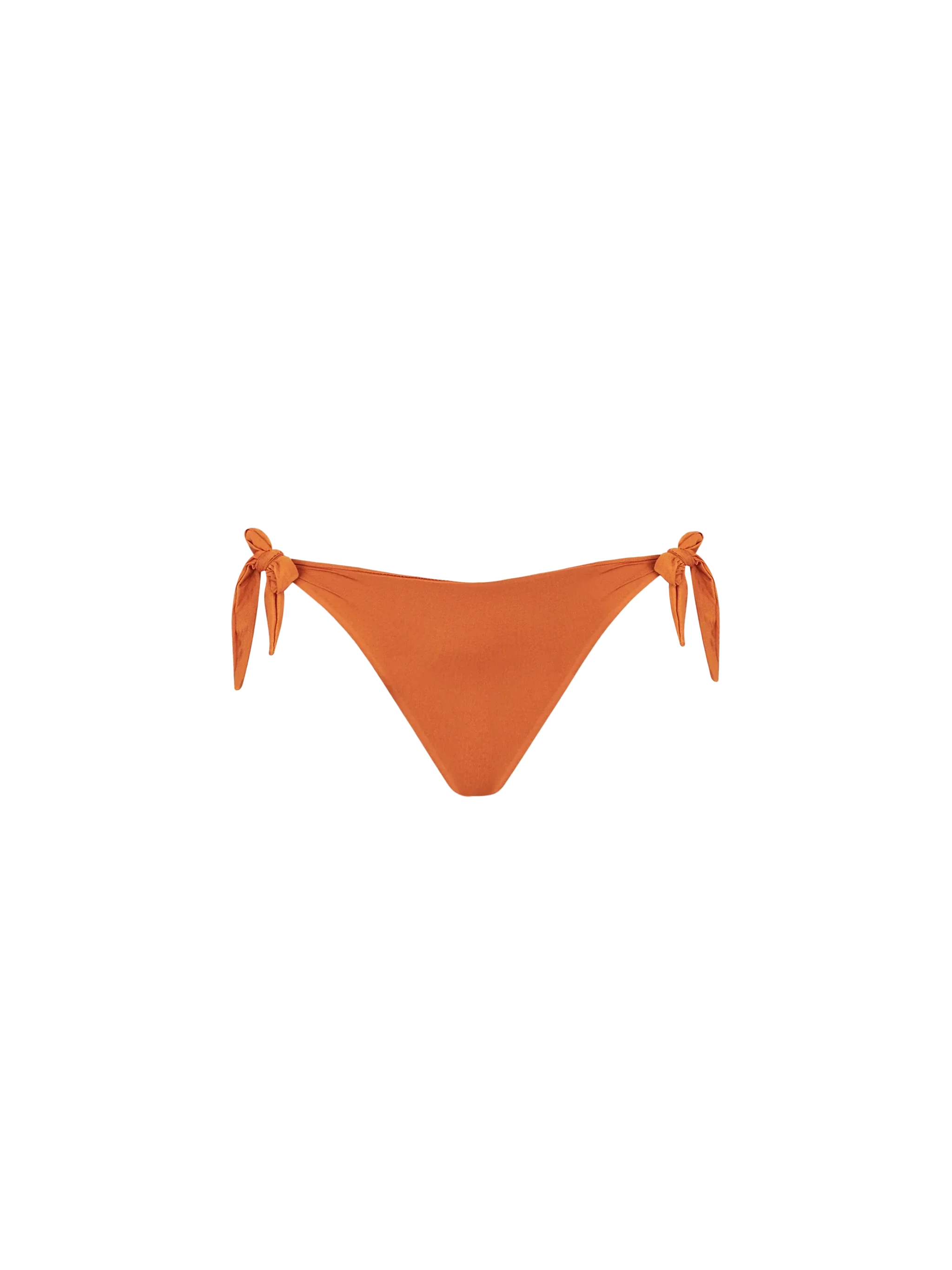 Oranje dameszwembroekje met strikjes aan de zijkant