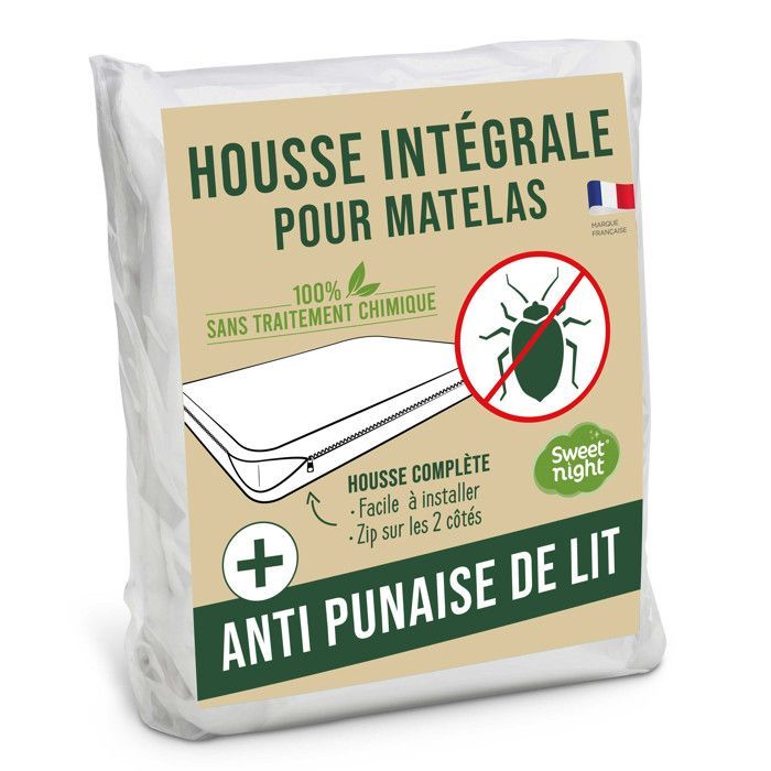 Full mattress cover 90x190x25 cm | Bed bug resistant | Zipper closure | Chemical free