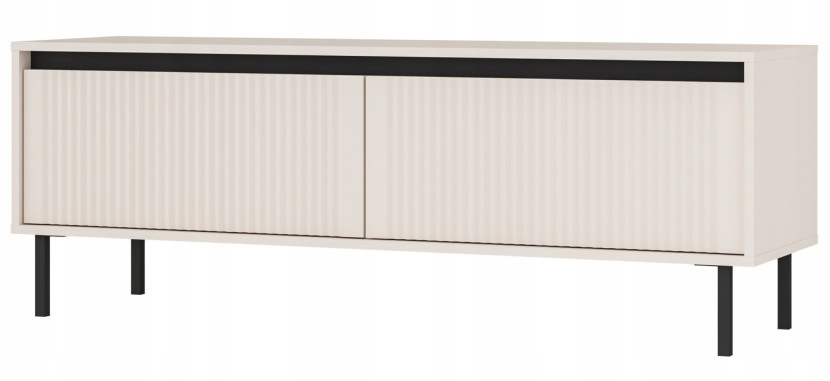 SZAFKA RTV 140 cm Pod TELEWIZOR 2S Nózki METAL BEŻOWA OSAKA