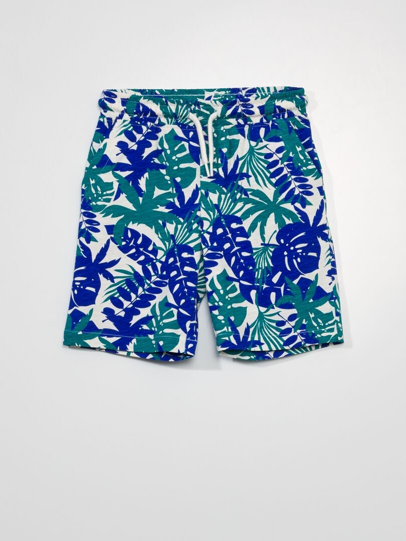 Bermudas de punto estampado - BLANCO