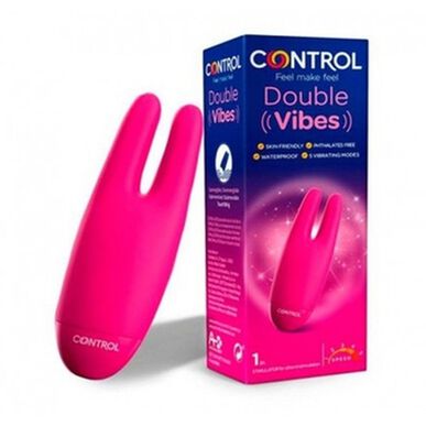 Control Control Toys -lelut, kaksoisvärähtelylaite, kaksoiskärkinen stimulaattori, 1 kpl, 1 kpl