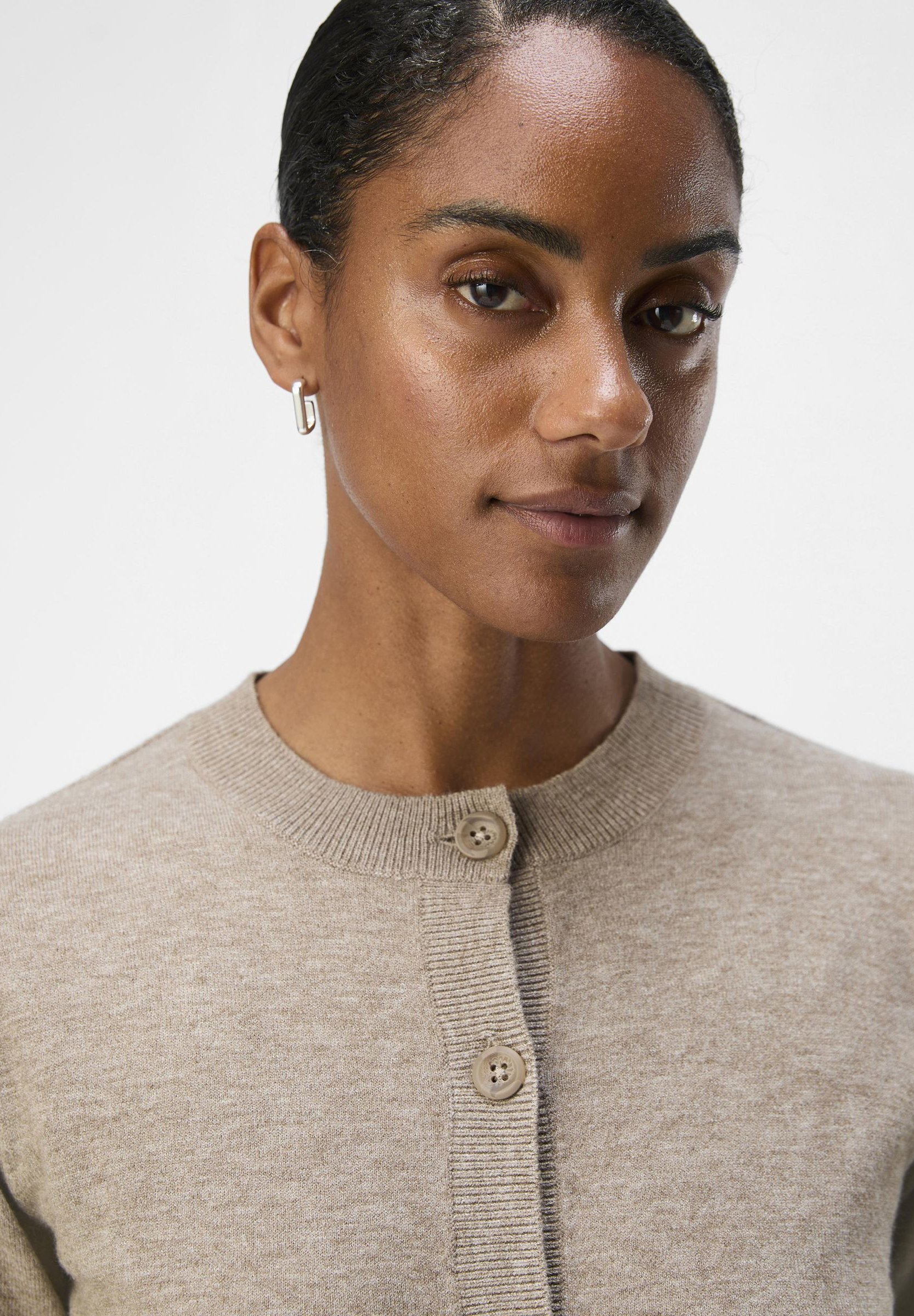 Oggetto OBJTHESS LS NOOS - Cardigan - tortora deserto