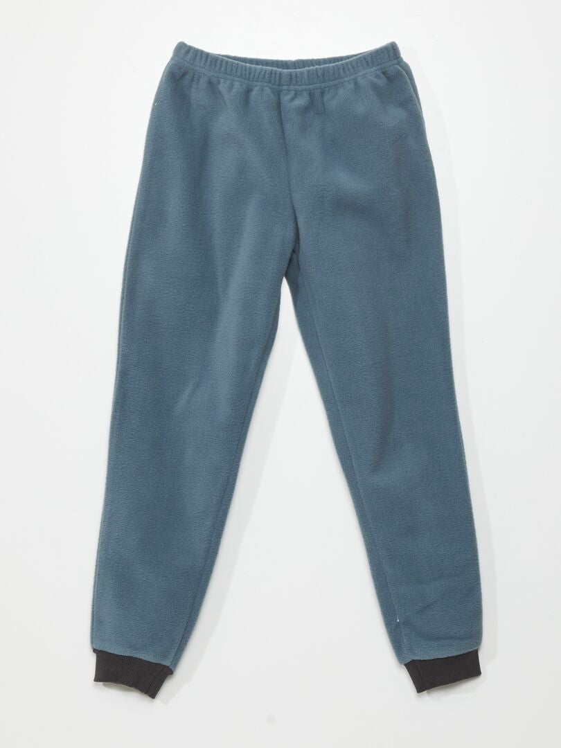 Conjunto de pijama de felpa - 2 piezas - AZUL