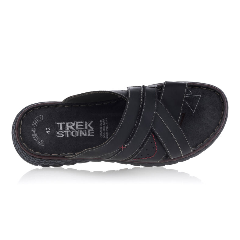  Pánske čierne sandále / topánky s otvorenou špičkou